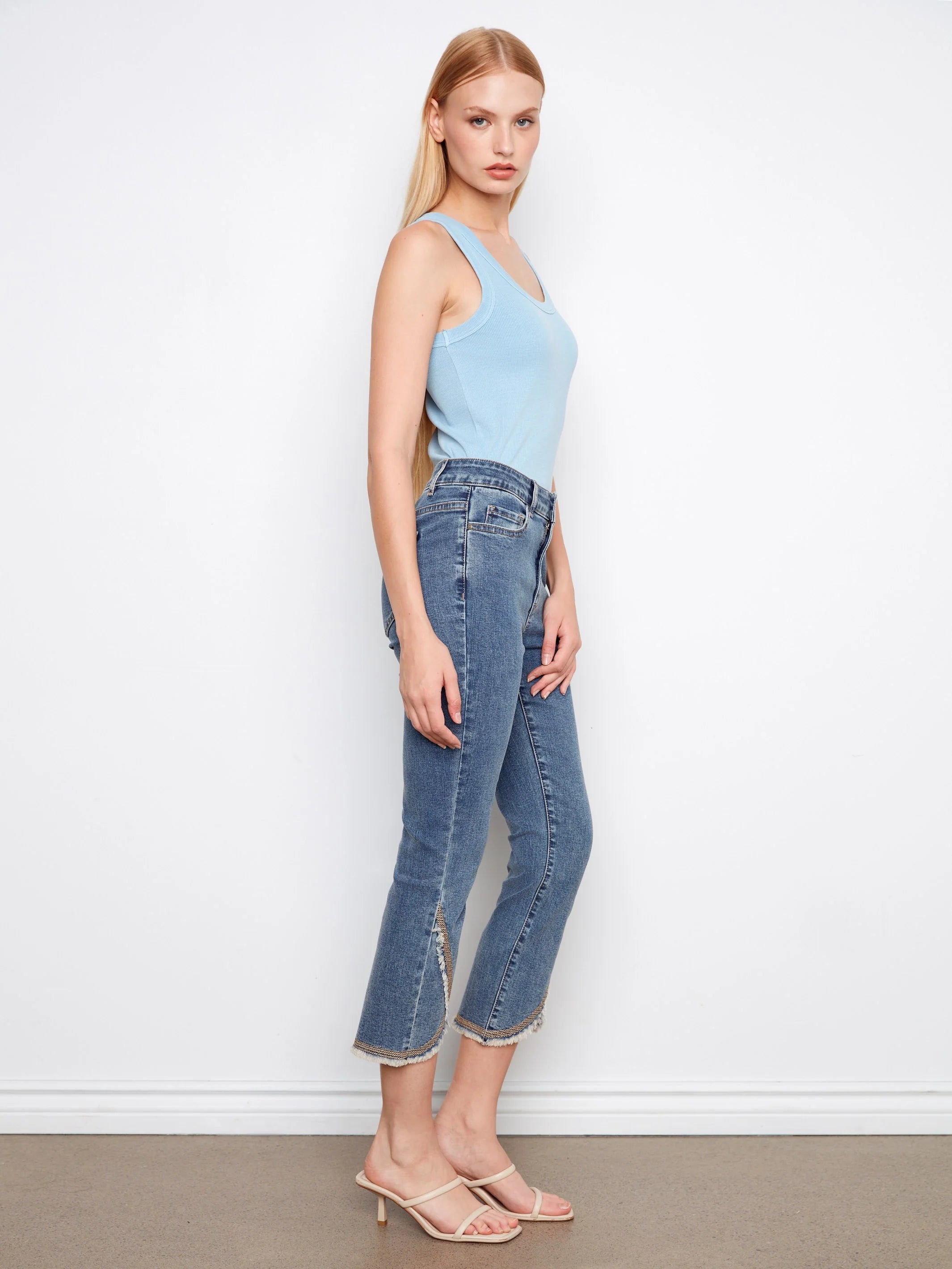Slim-Leg Cropped Pants