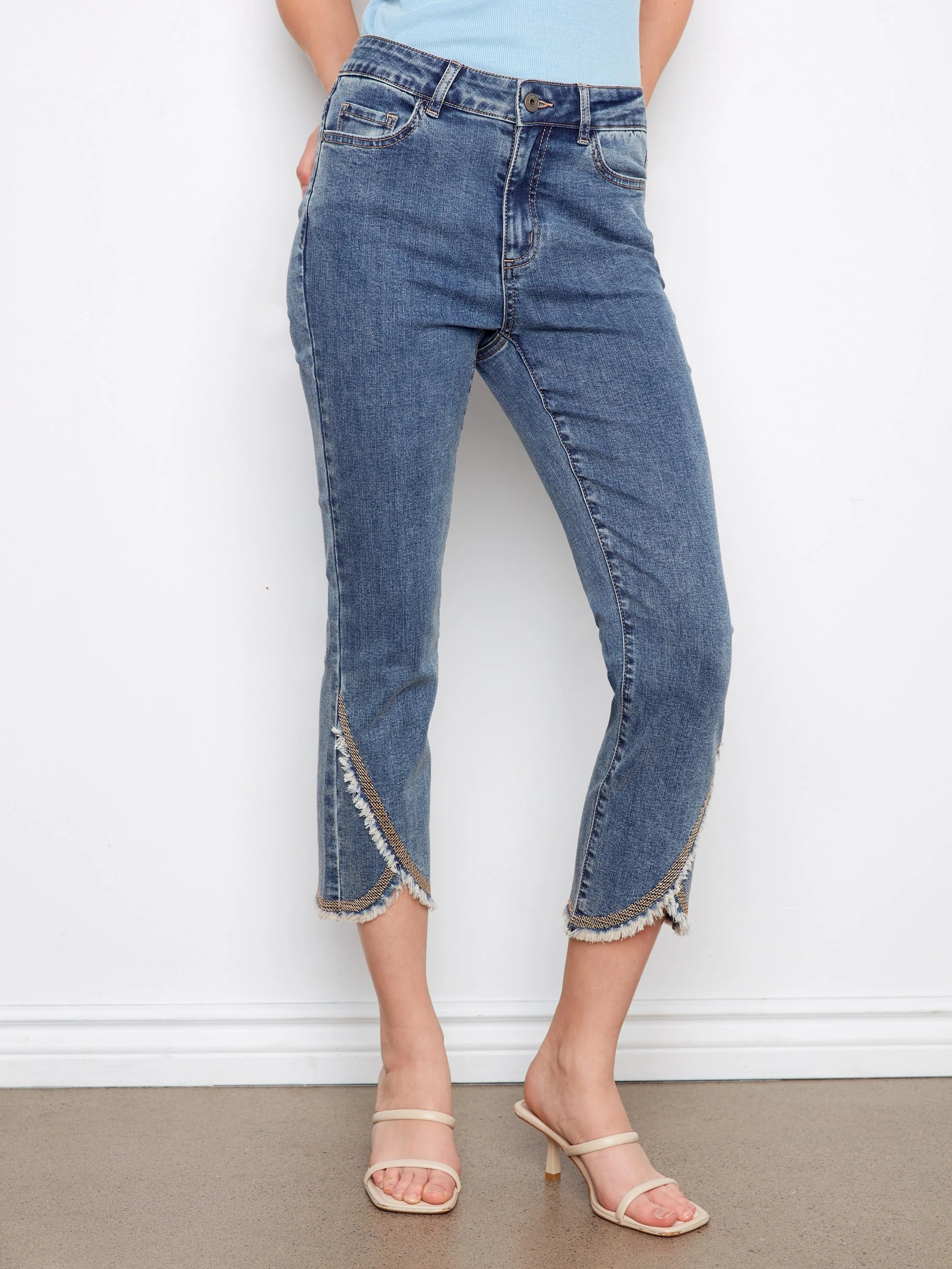 Slim-Leg Cropped Pants