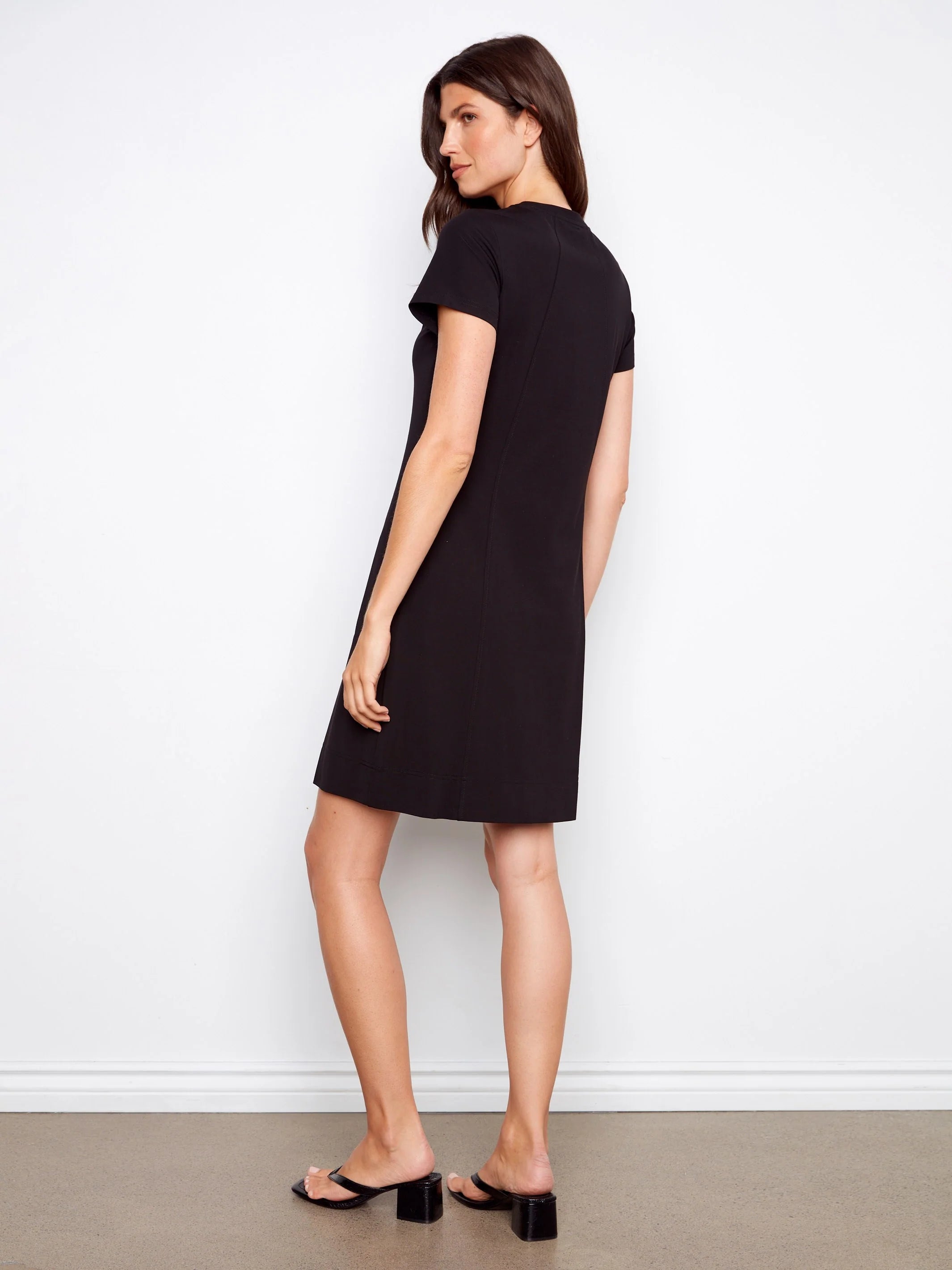 Interlock Knit Knee-Length Dress
