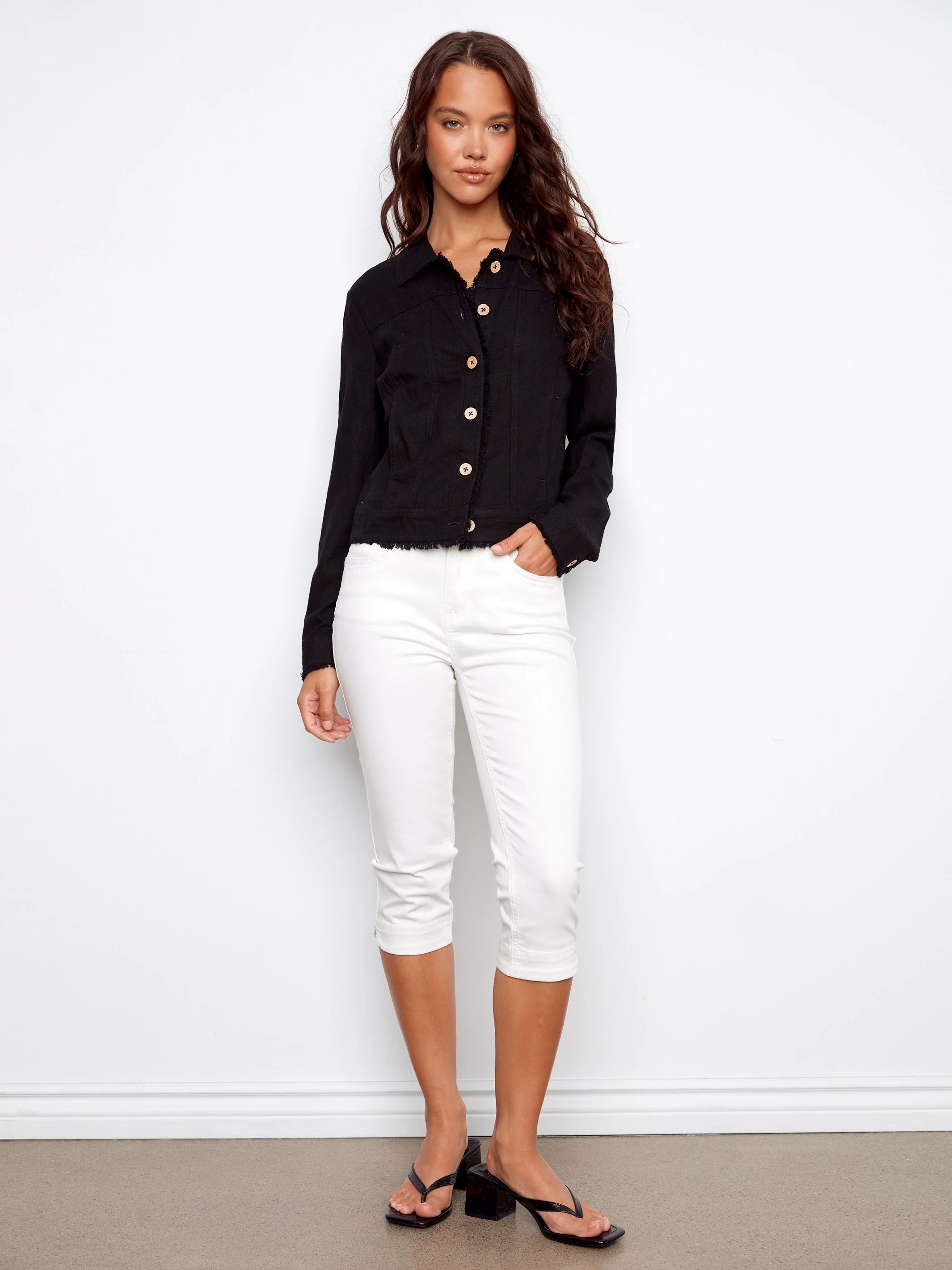Linen Frayed Jacket
