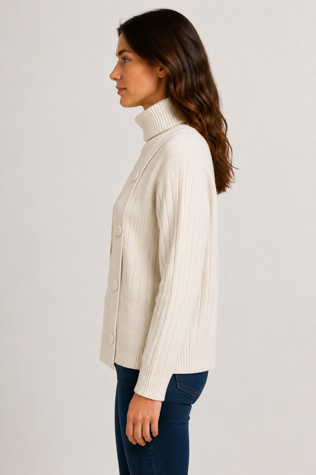 Eternelle Turtleneck Sweater With Buttons - Style 5-FW2631-4