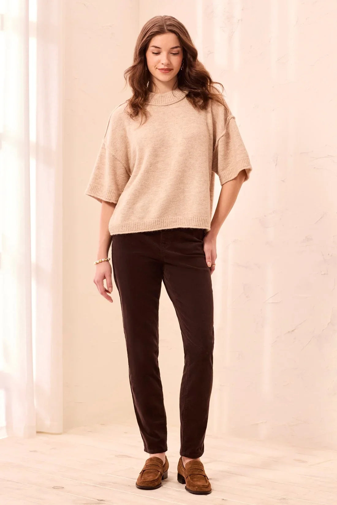 Tribal Micro Cord Audrey Pull-On Slim Jeans - Style 5580O-4989