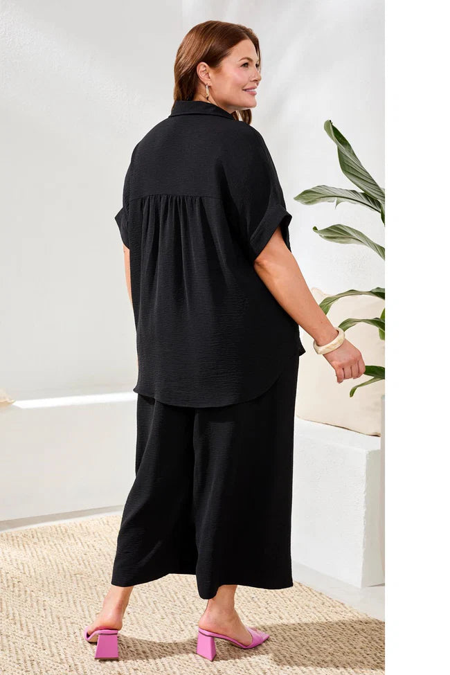 Airflow Relaxed Dolman Button-Down Shirt