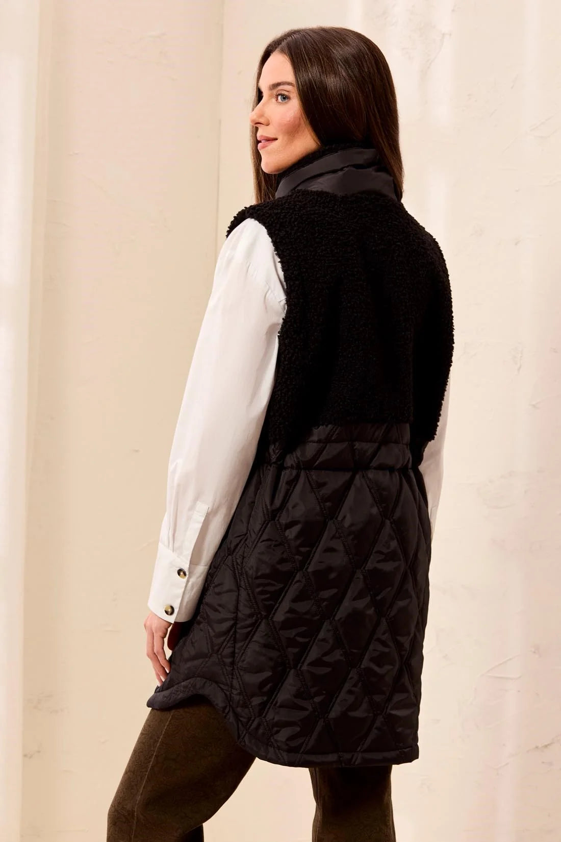 Tribal Mixed Media Sherpa Vest - Style 59400-4914