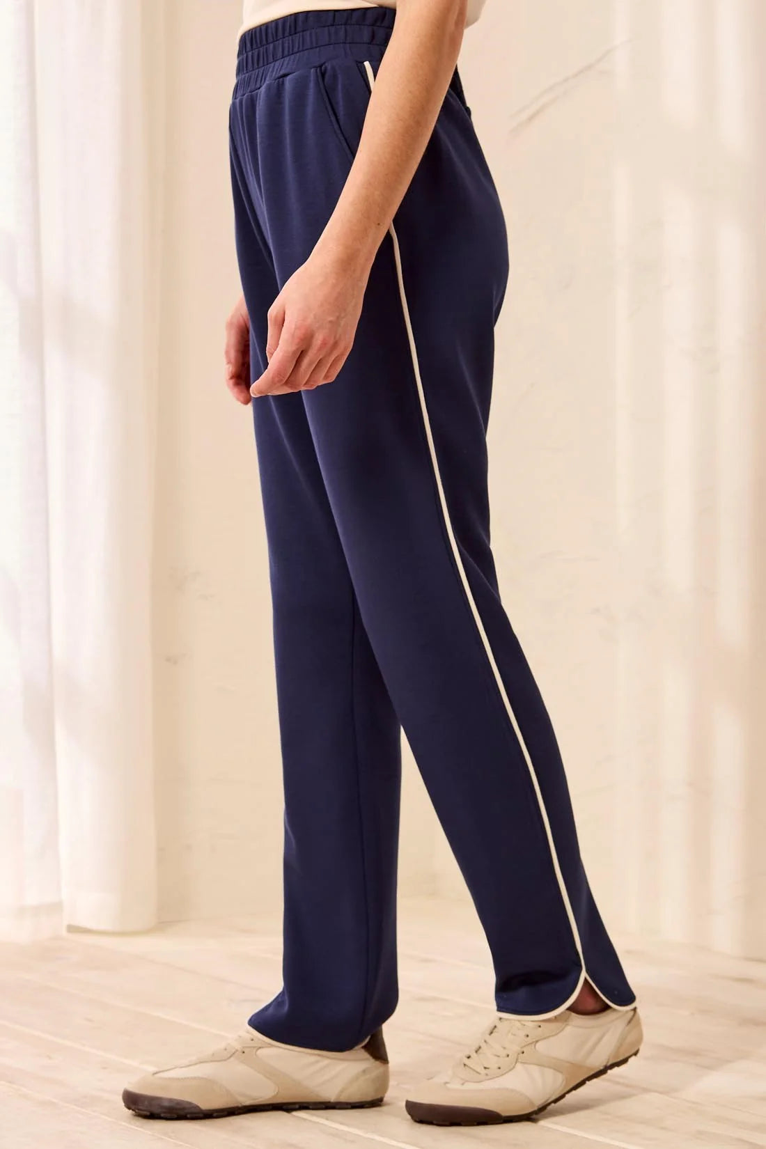 Tribal Jogger Pants With Contrast Piping - Style 3147O-3390