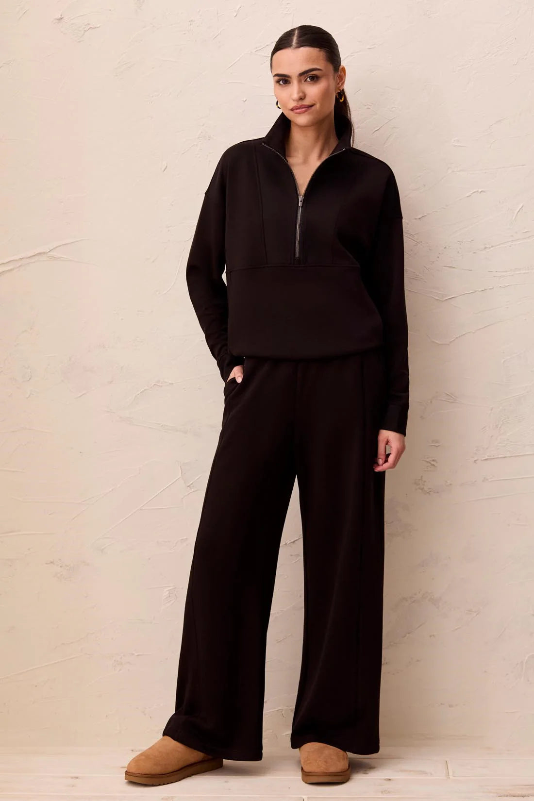 Tribal Knit Pull-On Wide Leg Joggers - Style 3138O-3390