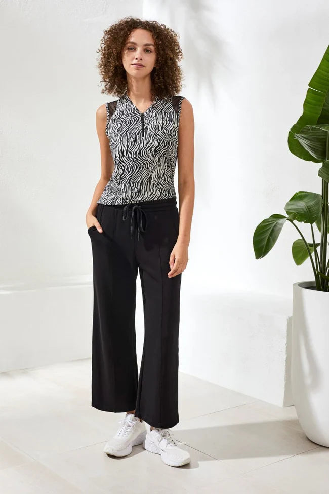 Wide-Leg Pull-On Sport Pants