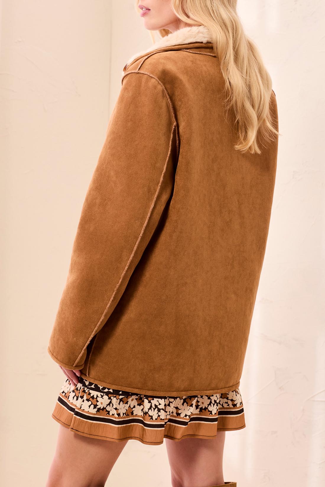 Tribal Revrsble Faux Suede & Fur Coat - Style 32390-8545